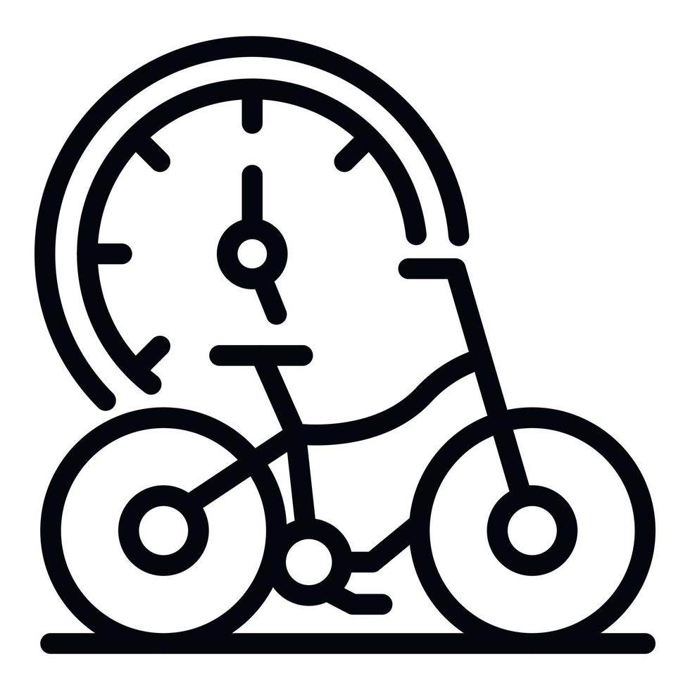 Navigationssymbol für die Fahrradvermietung, Umrissstil vektor
