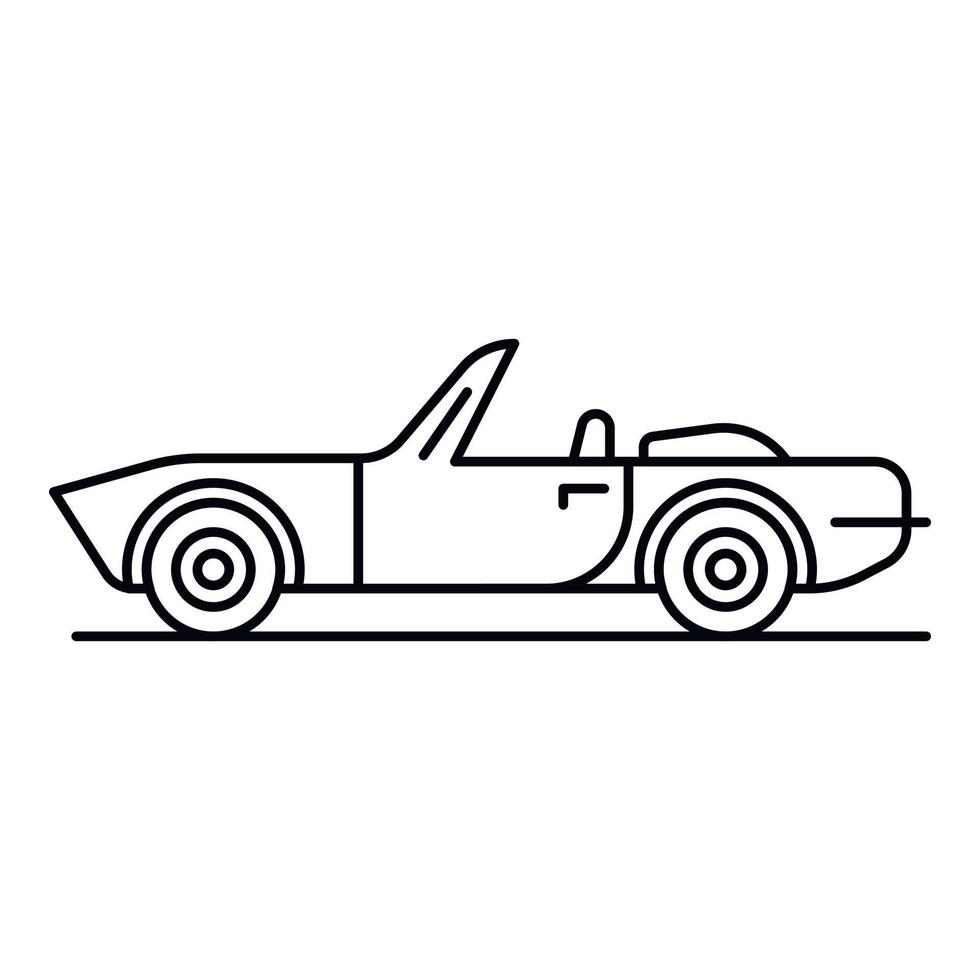 Cabriolet-Symbol, Umrissstil vektor
