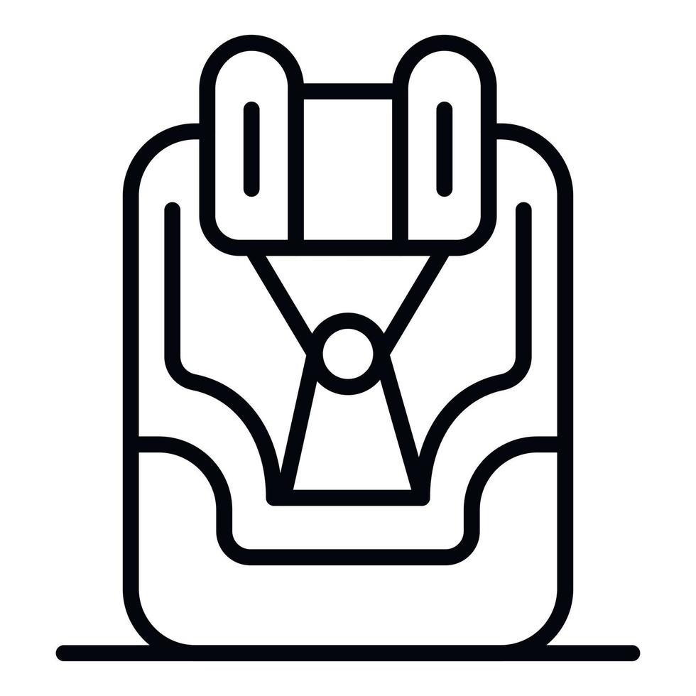 abnehmbares Kinderautositz-Symbol, Outline-Stil vektor