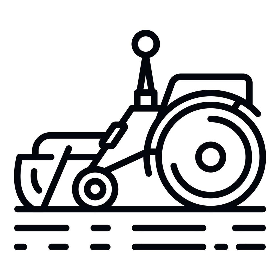 Symbol für intelligenten Remote-Traktor, Umrissstil vektor