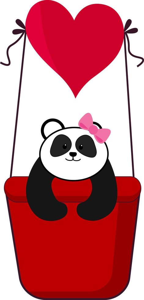 Valentinstag Pandas Clipart vektor
