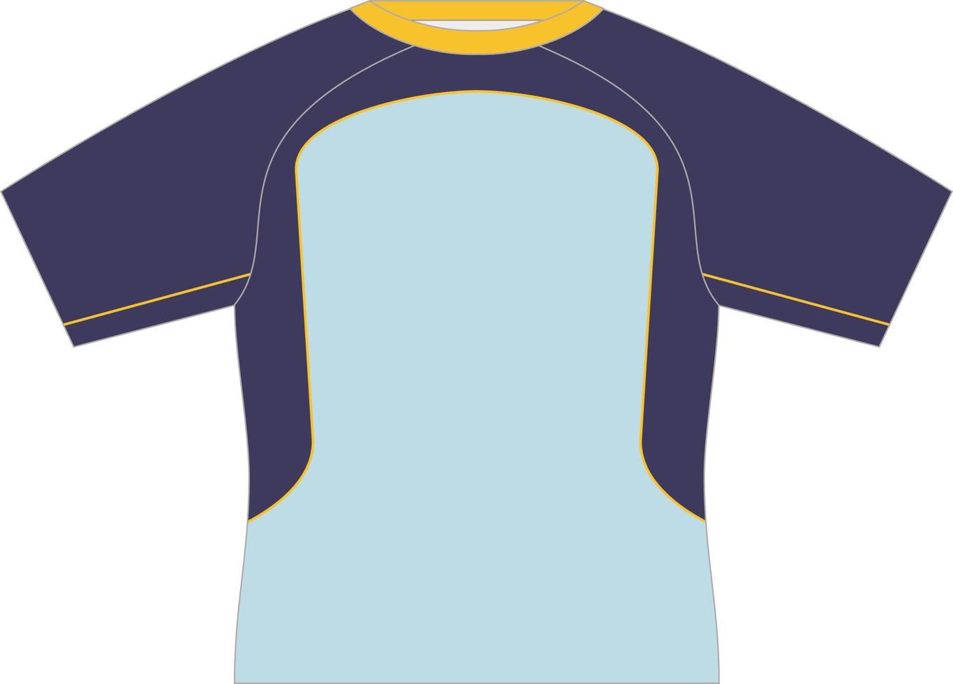 T-Shirt-Sportdesign-Vorlage für Fußballtrikot. Sportuniform in Vorderansicht. T-Shirt-Modell für Sportverein. Vektor-Illustration vektor