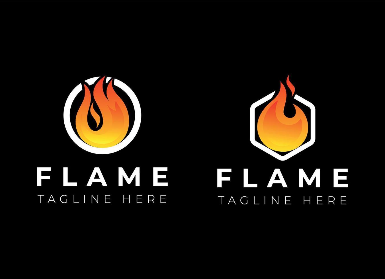 brand flamma logotyp design vektor mall.