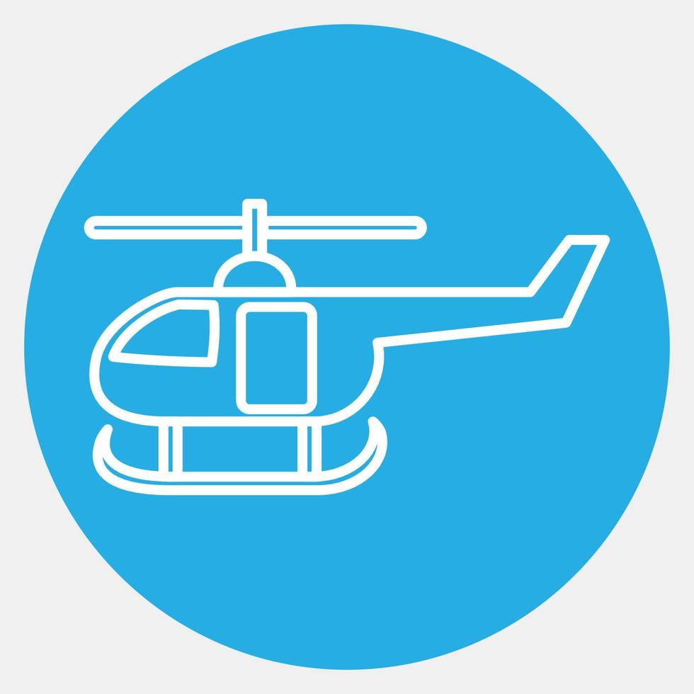 ikon helikopter. transport element. ikoner i blå stil. Bra för grafik, affischer, logotyp, tecken, annons, etc. vektor