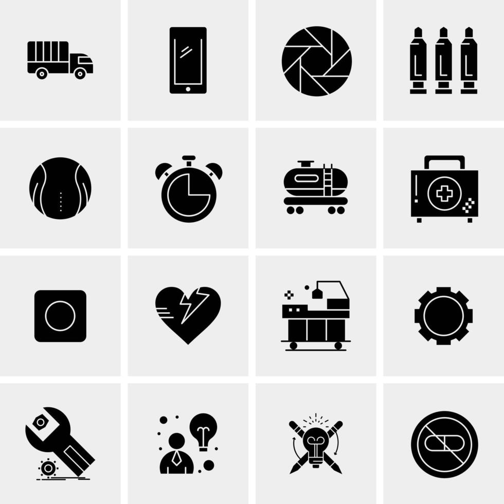 16 universelle Business-Icons Vektor kreative Icon-Illustration zur Verwendung in Web- und Mobilprojekten