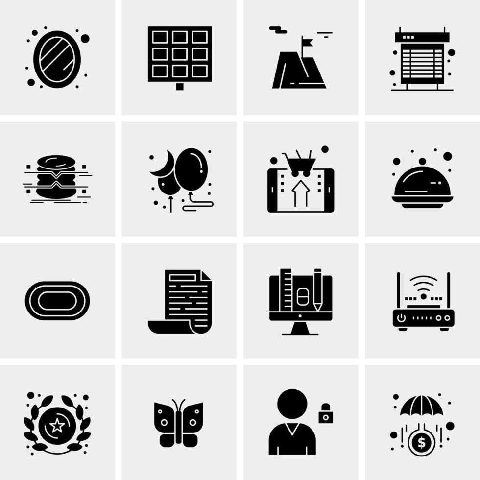 16 universelle Business-Icons Vektor kreative Icon-Illustration zur Verwendung in Web- und Mobilprojekten