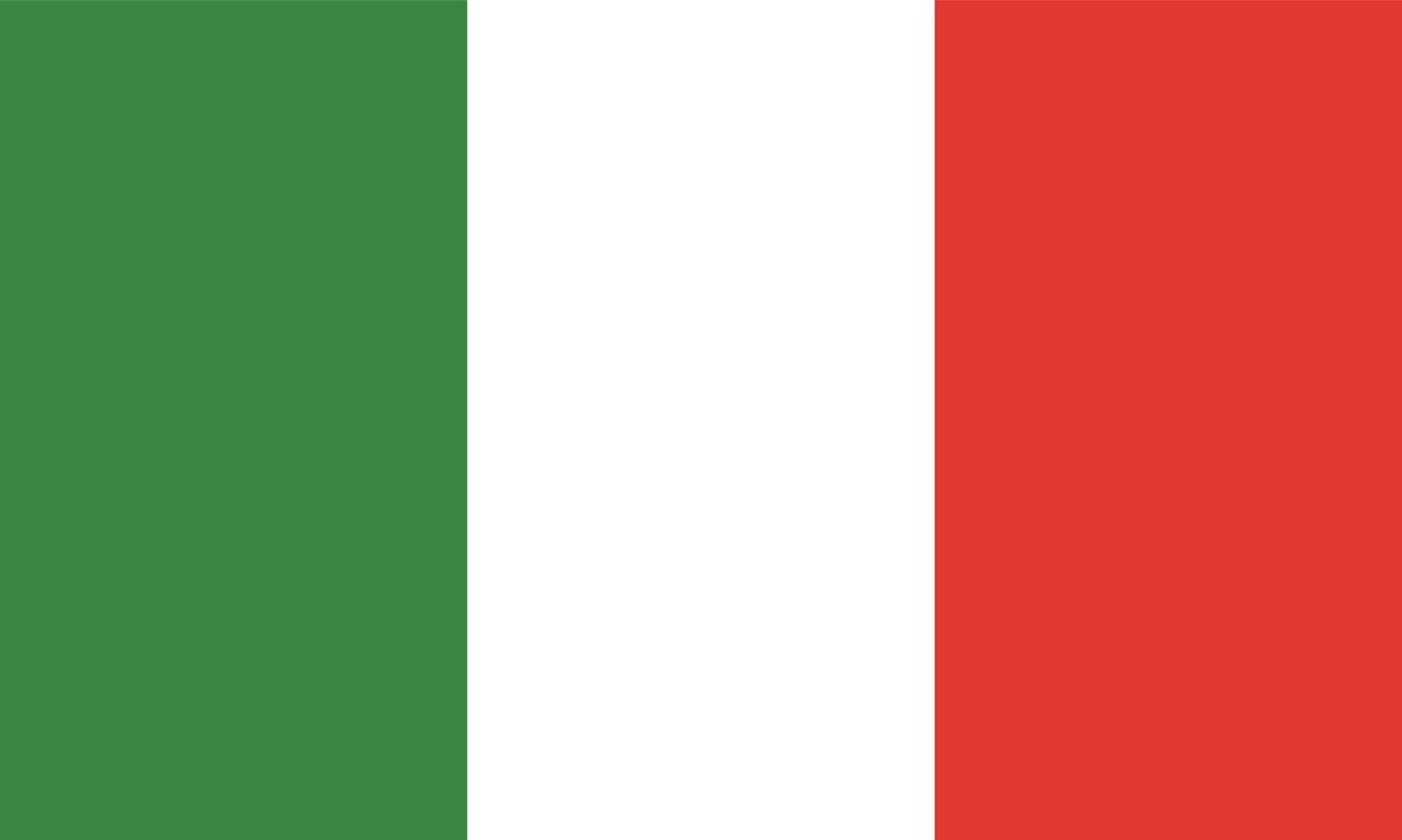 Design der italienischen Flagge vektor