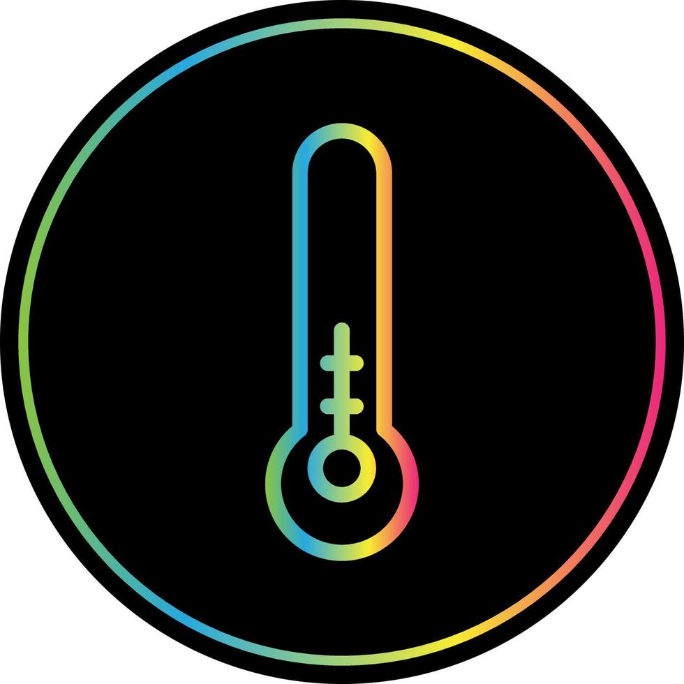 Thermometer halbes Vektor-Icon-Design vektor