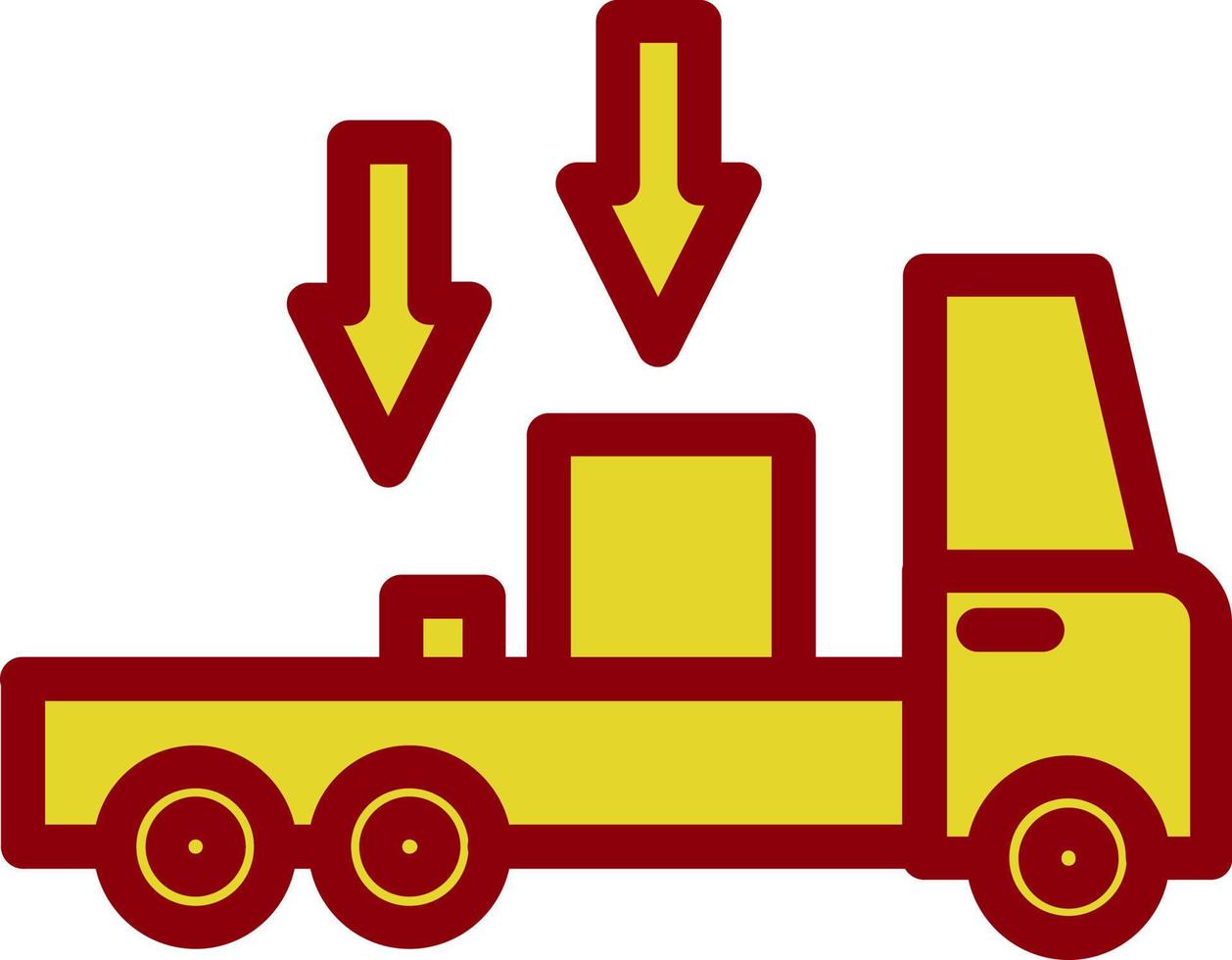 LKW-Ladevektor-Icon-Design vektor