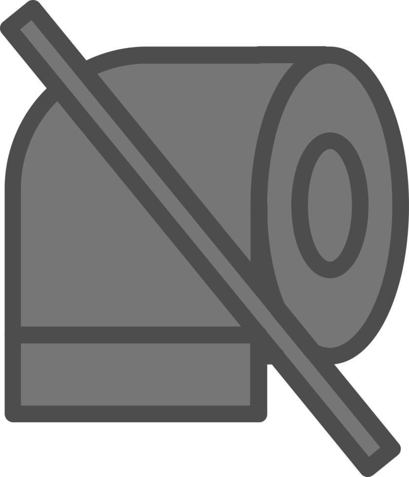 Toilettenpapier-Slash-Vektor-Icon-Design vektor