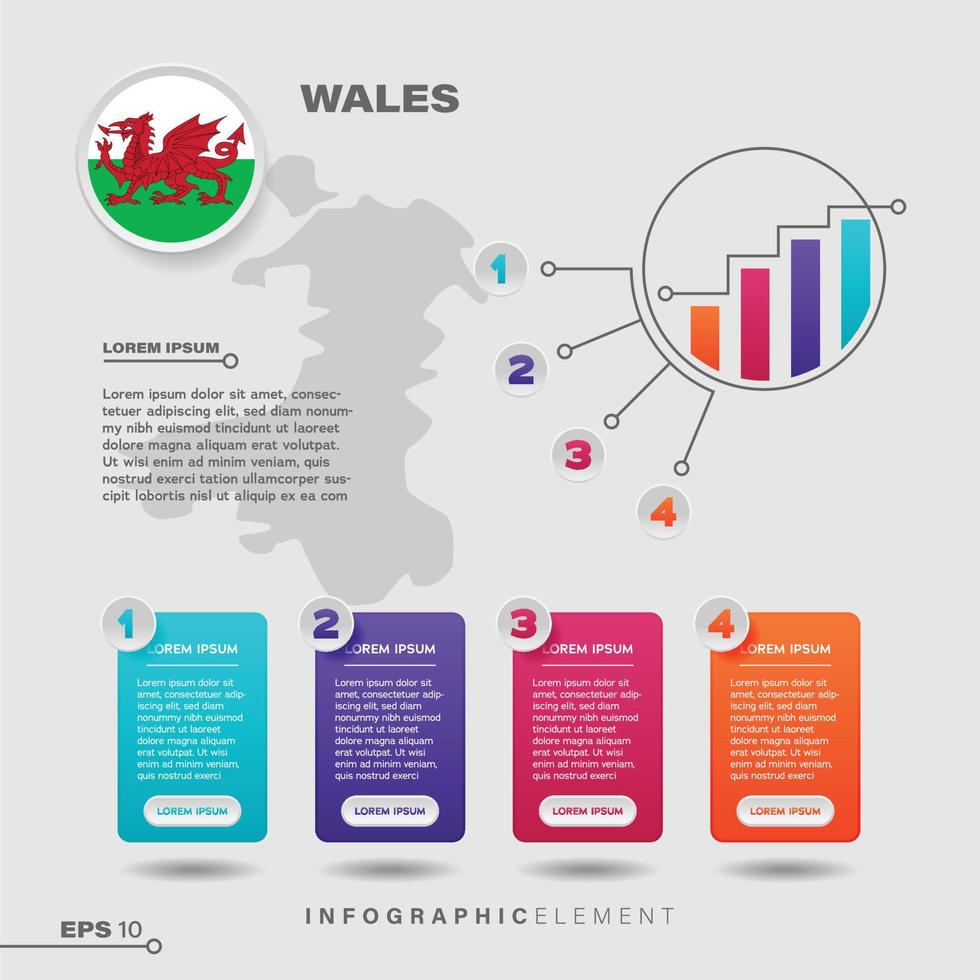 wales-diagramm infografik-element vektor