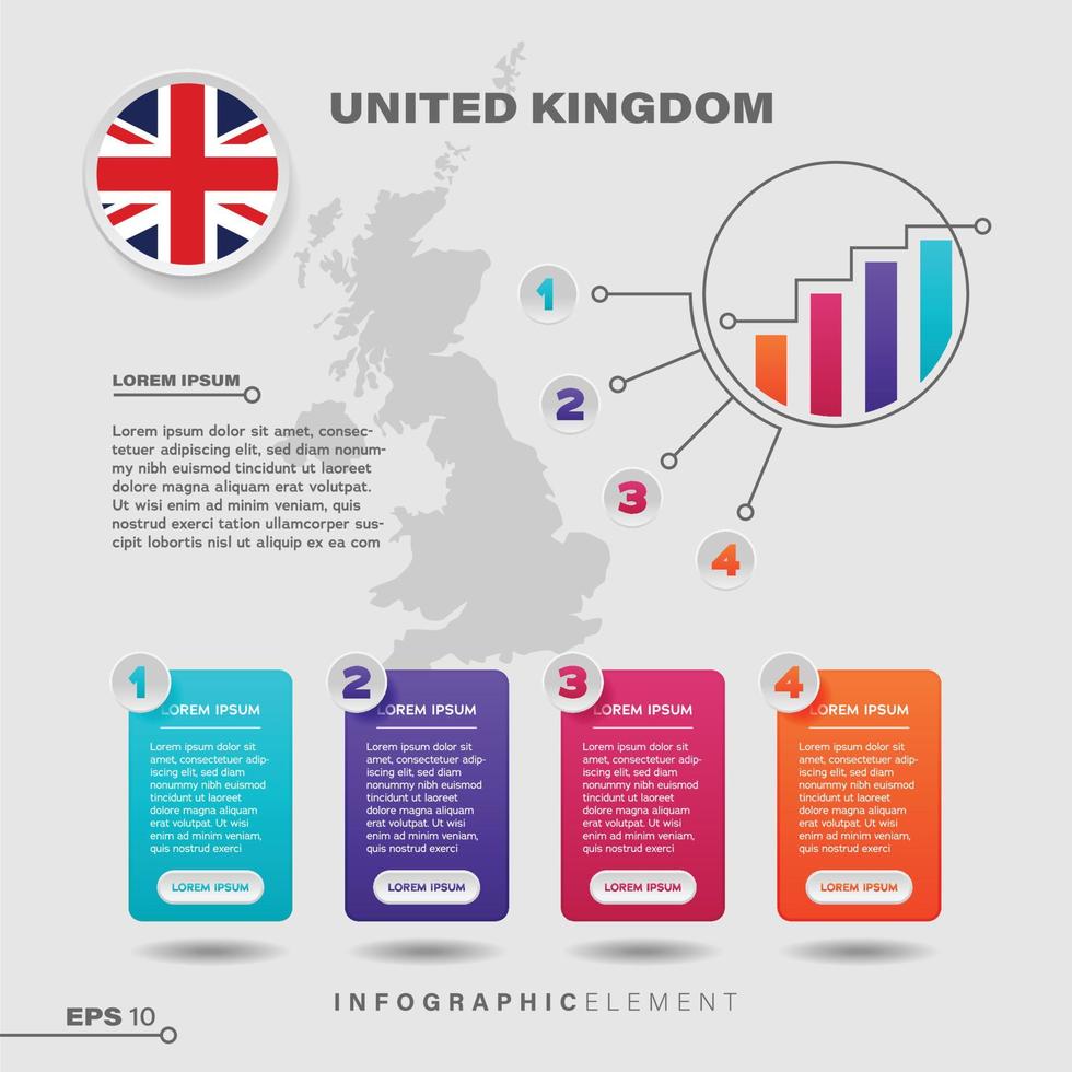 förenad rike Diagram infographic element vektor