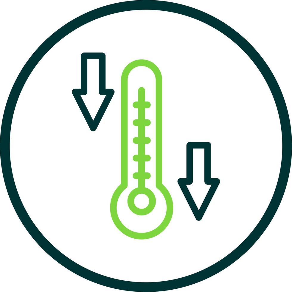 Temperatur niedrige Vektor-Icon-Design vektor