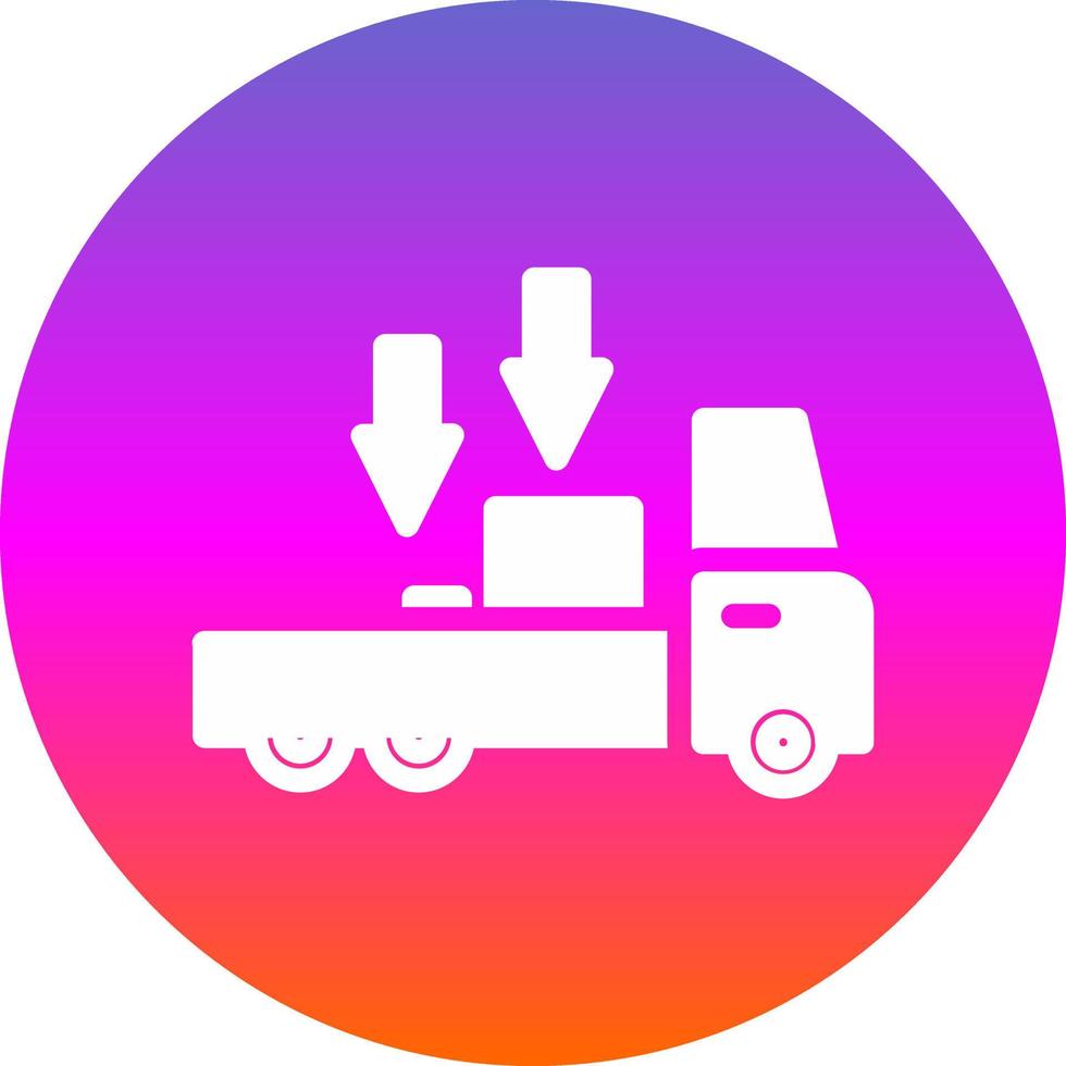 LKW-Ladevektor-Icon-Design vektor