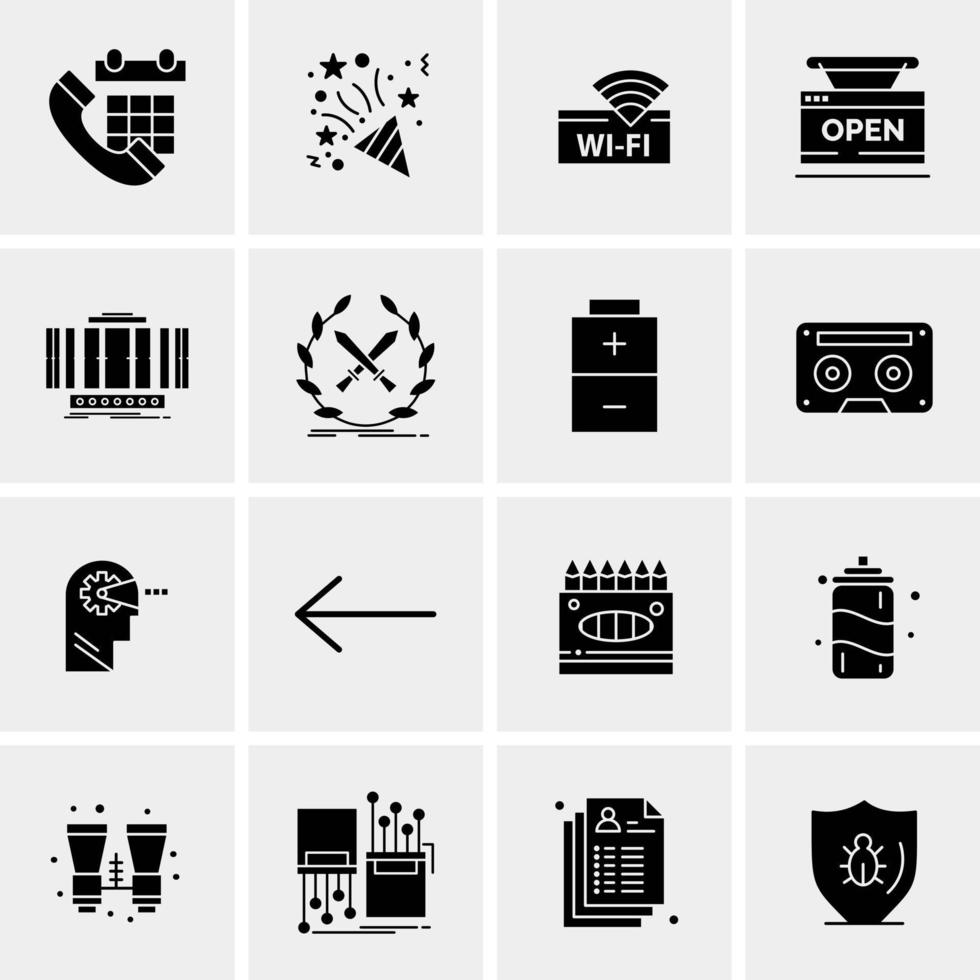 16 universelle Business-Icons Vektor kreative Icon-Illustration zur Verwendung in Web- und Mobilprojekten