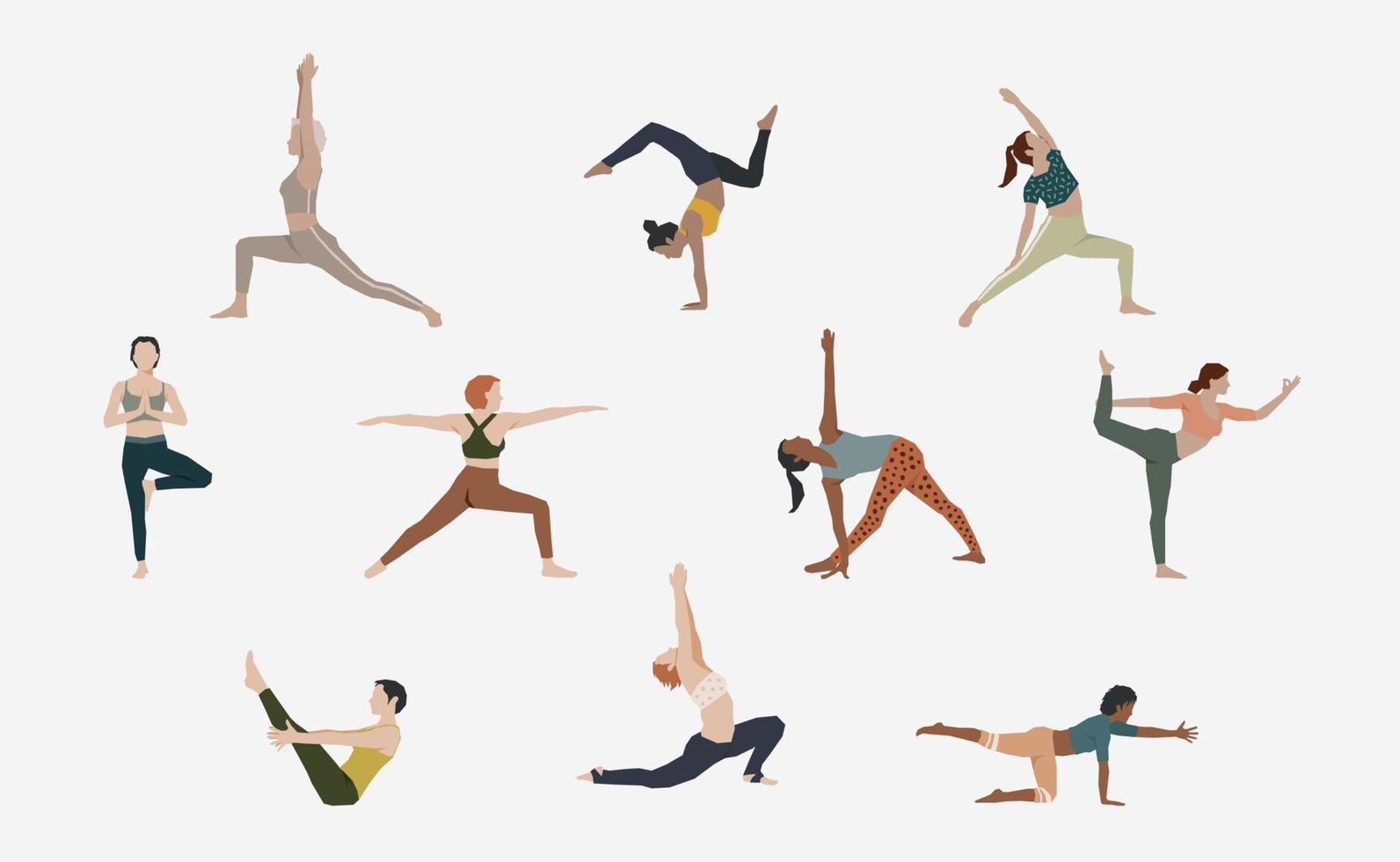 yoga vektor i platt design