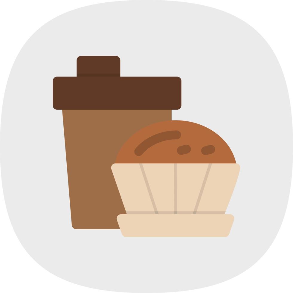 Kaffee-Muffin-Vektor-Icon-Design vektor