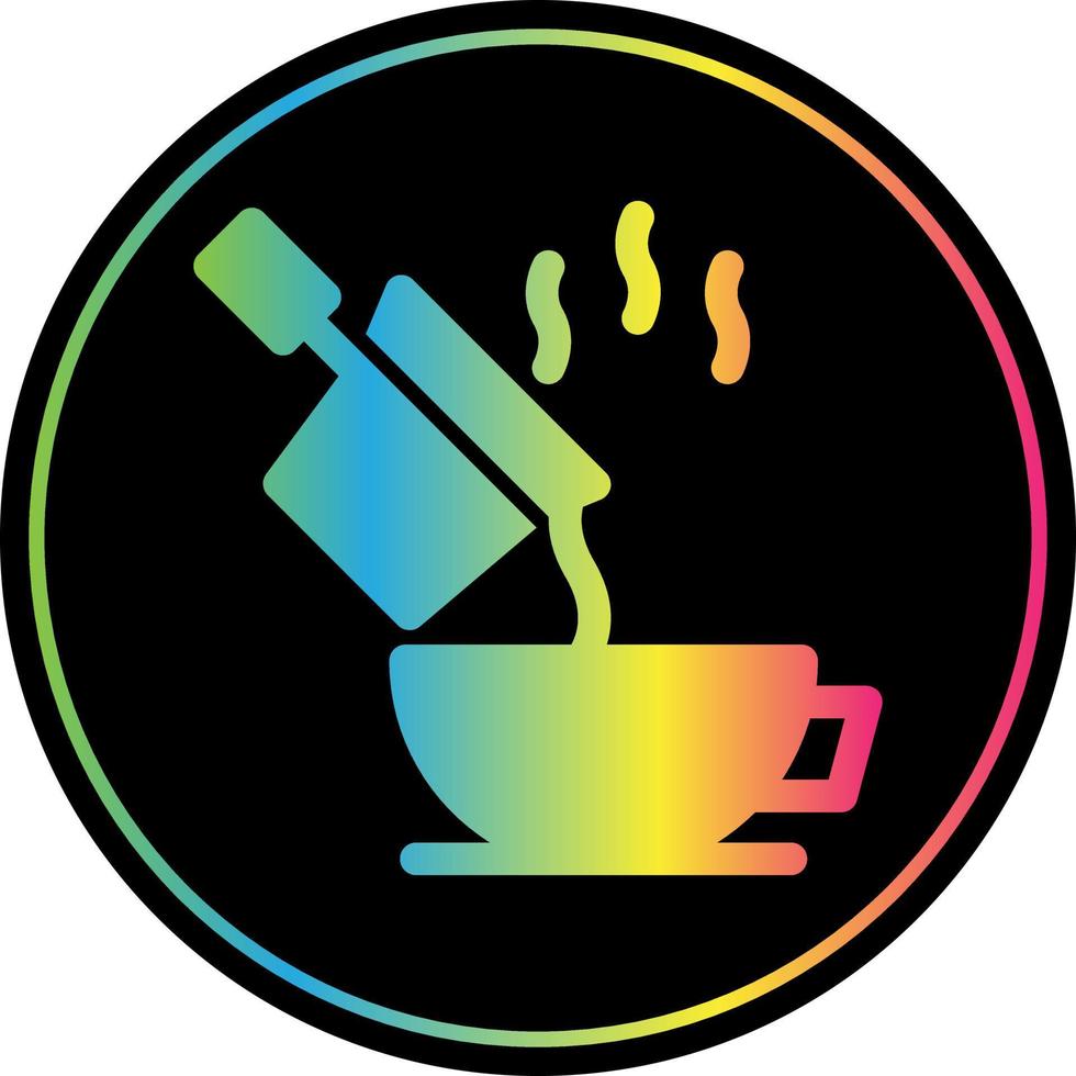 Gießen Sie Kaffee-Vektor-Icon-Design vektor
