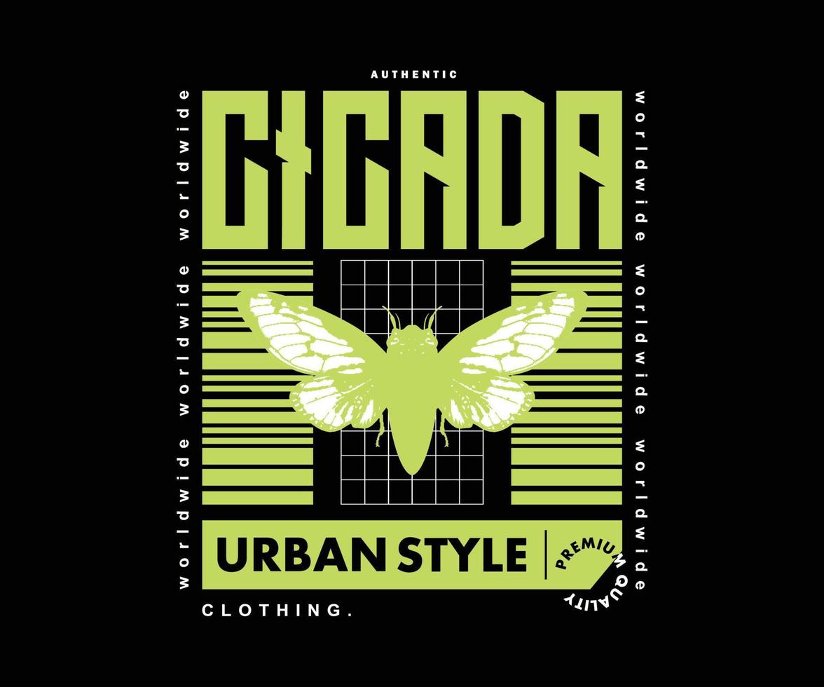 trogen cikada illustration t skjorta design, vektor grafisk, typografisk affisch eller tshirts gata ha på sig och urban stil