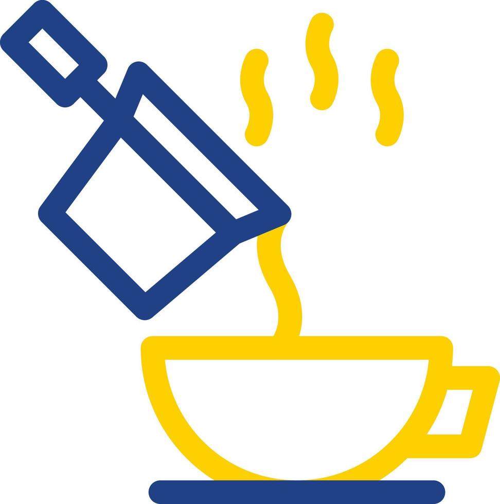 Gießen Sie Kaffee-Vektor-Icon-Design vektor