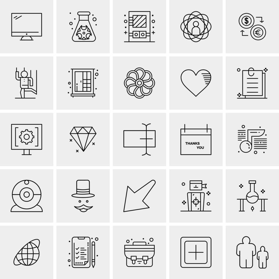 25 universelle Business-Icons Vektor kreative Icon-Illustration zur Verwendung in Web- und Mobilprojekten