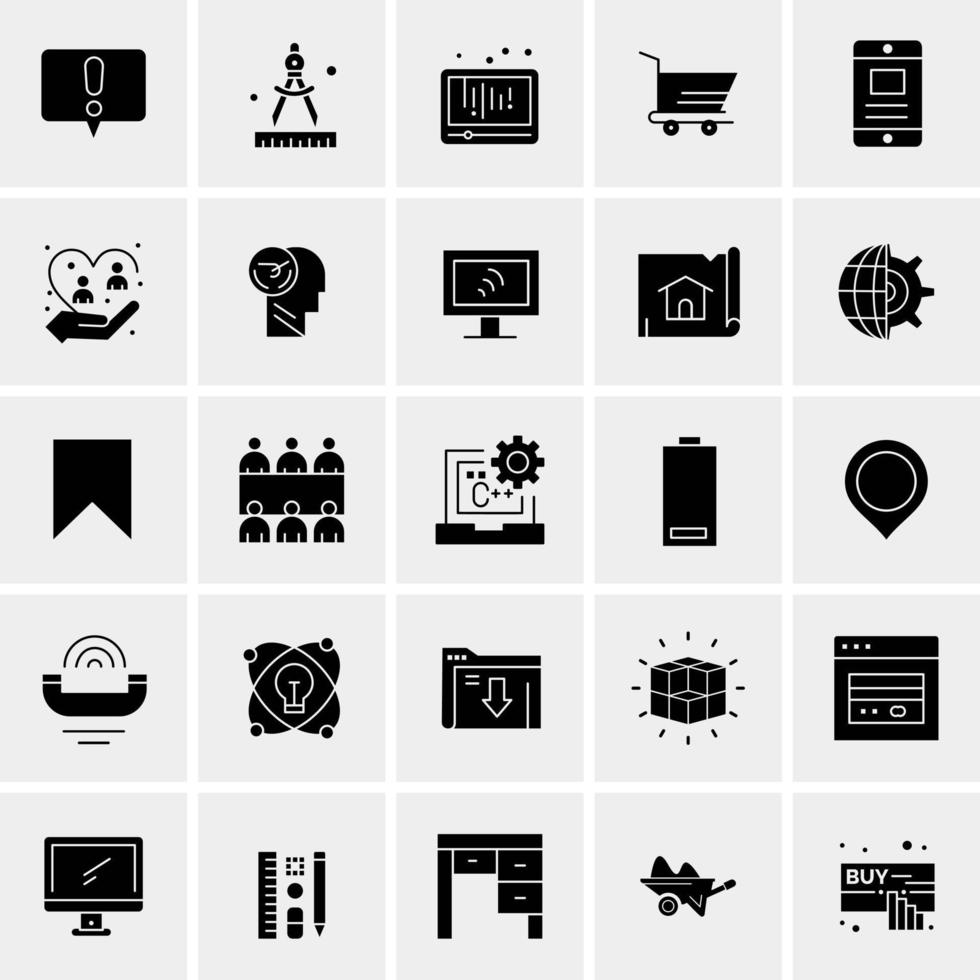 25 universelle Business-Icons Vektor kreative Icon-Illustration zur Verwendung in Web- und Mobilprojekten