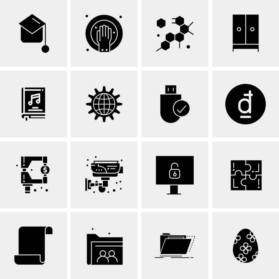 16 universelle Business-Icons Vektor kreative Icon-Illustration zur Verwendung in Web- und Mobilprojekten