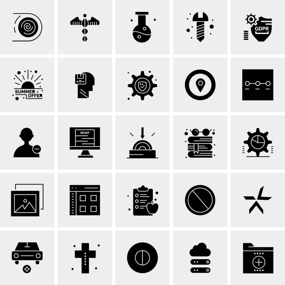 25 universelle Business-Icons Vektor kreative Icon-Illustration zur Verwendung in Web- und Mobilprojekten