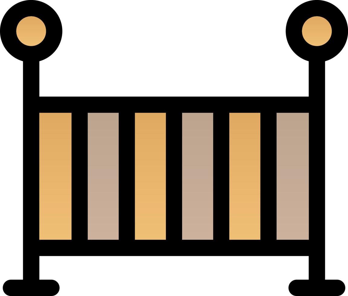 bebis spjälsäng vektor ikon design