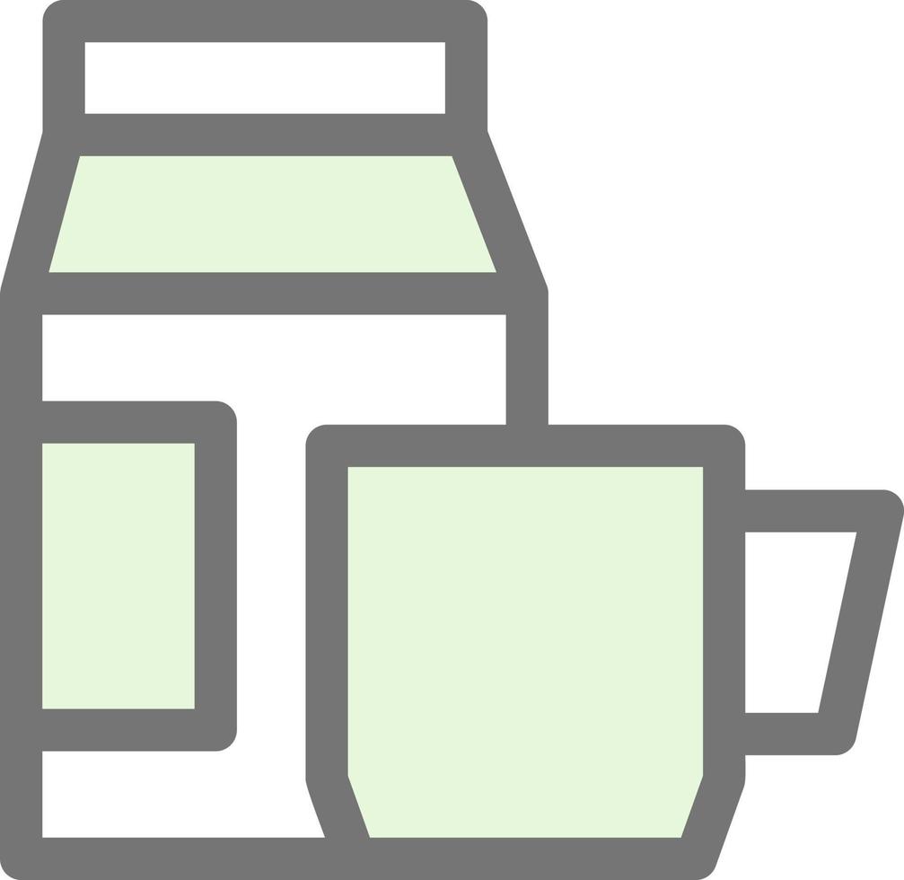 Kaffee-Milch-Vektor-Icon-Design vektor