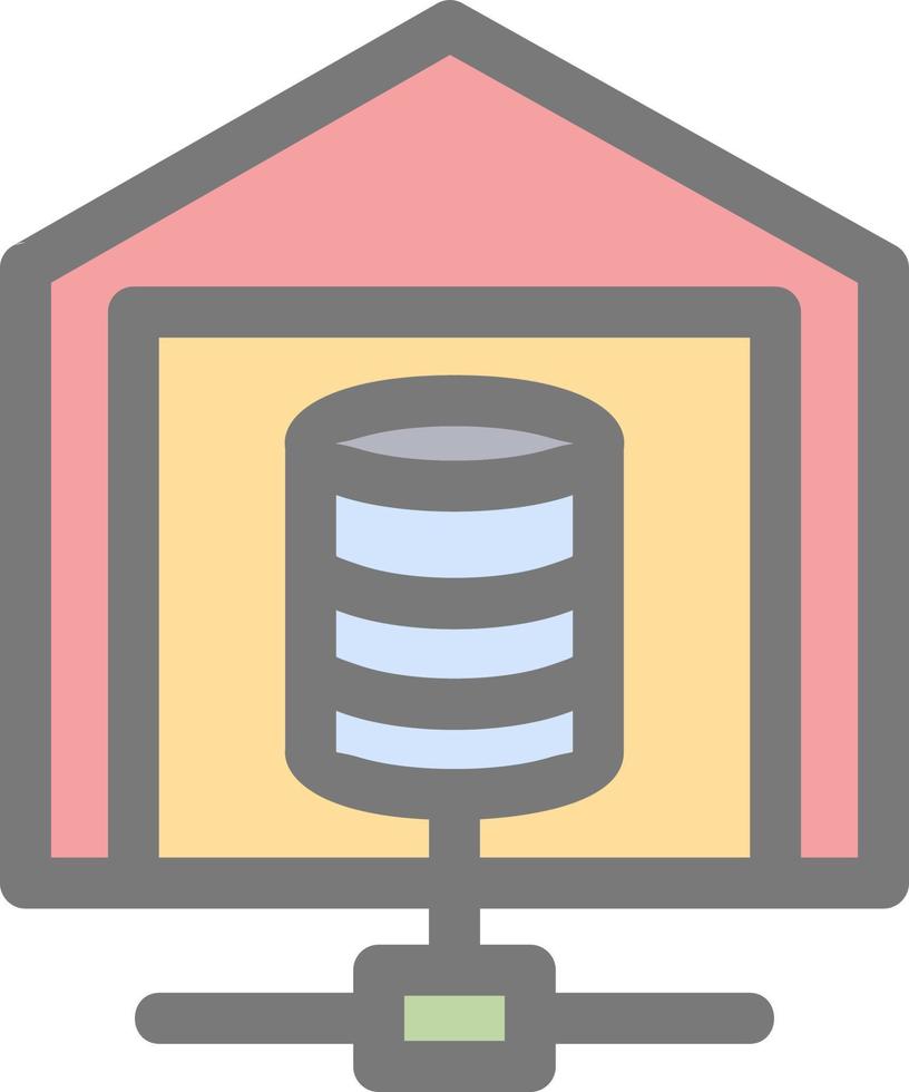 Data Warehouse-Vektor-Icon-Design vektor