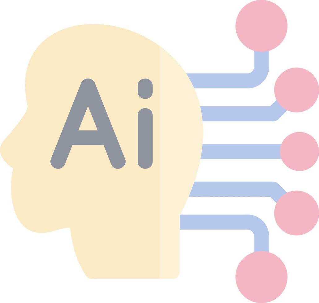 artificiell medvetande vektor ikon design
