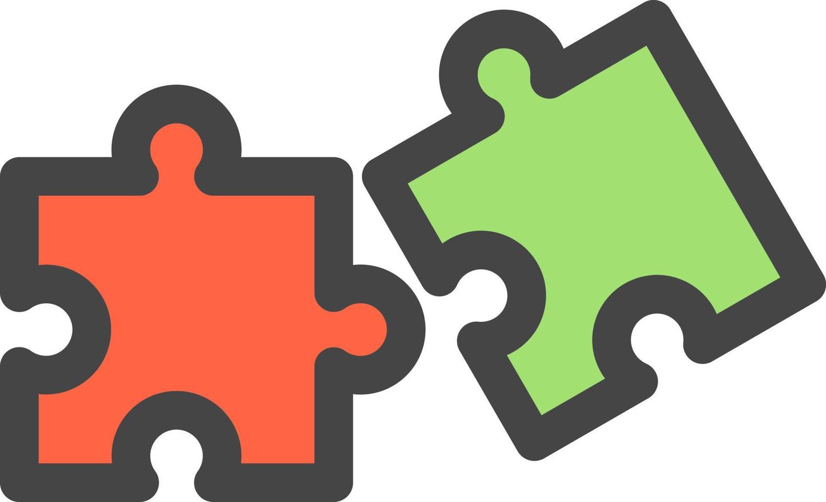 Puzzle-Vektor-Icon-Design vektor