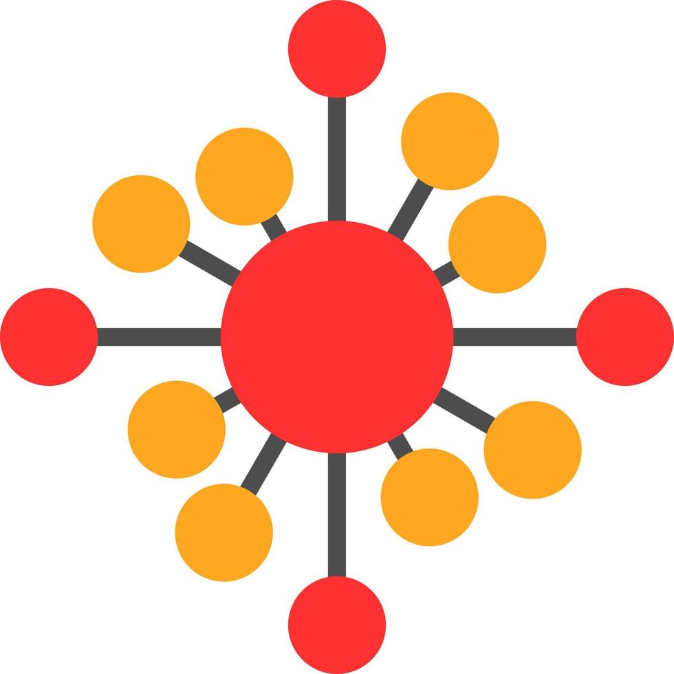 biologisk nätverk vektor ikon design