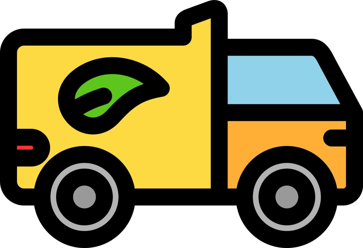 Öko-LKW-Vektor-Icon-Design vektor