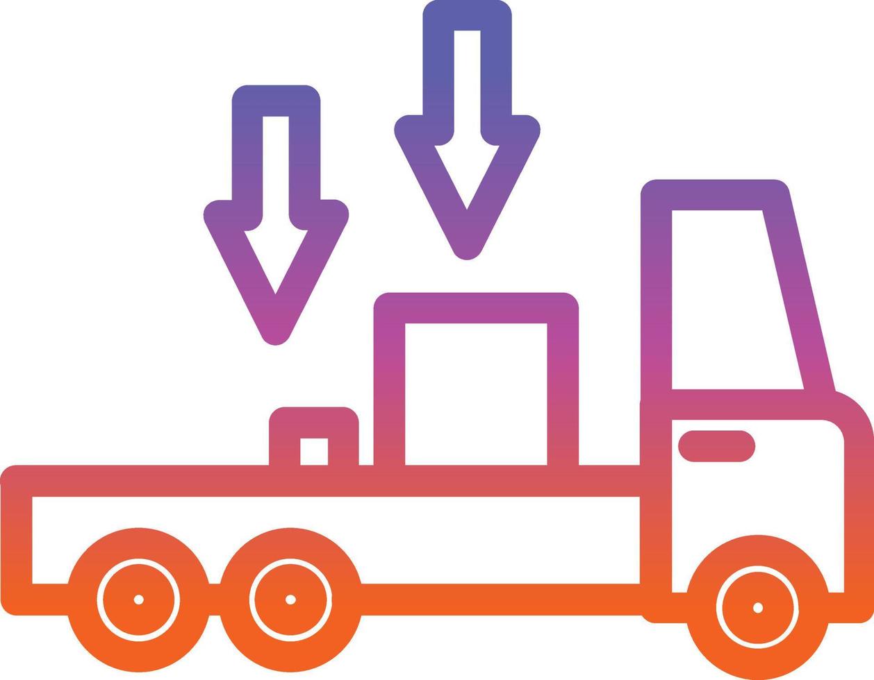 LKW-Ladevektor-Icon-Design vektor