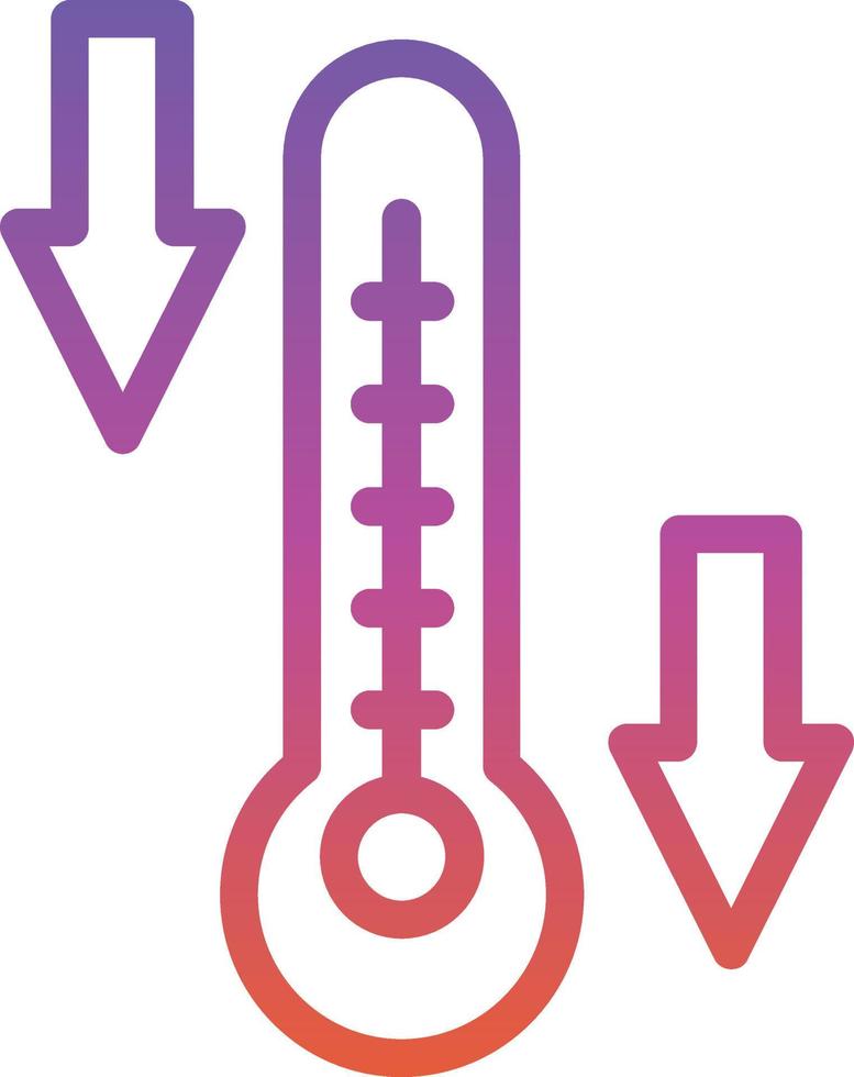 Temperatur niedrige Vektor-Icon-Design vektor