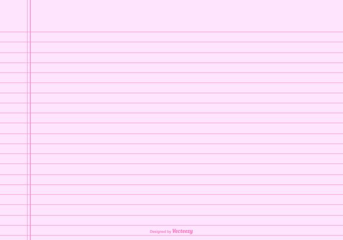 Pink Lined Note Papier Hintergrund vektor