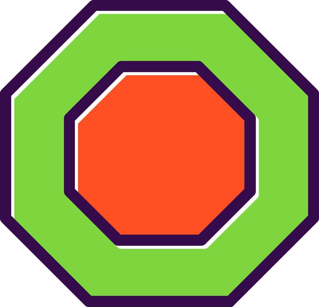 oktogon vektor ikon design