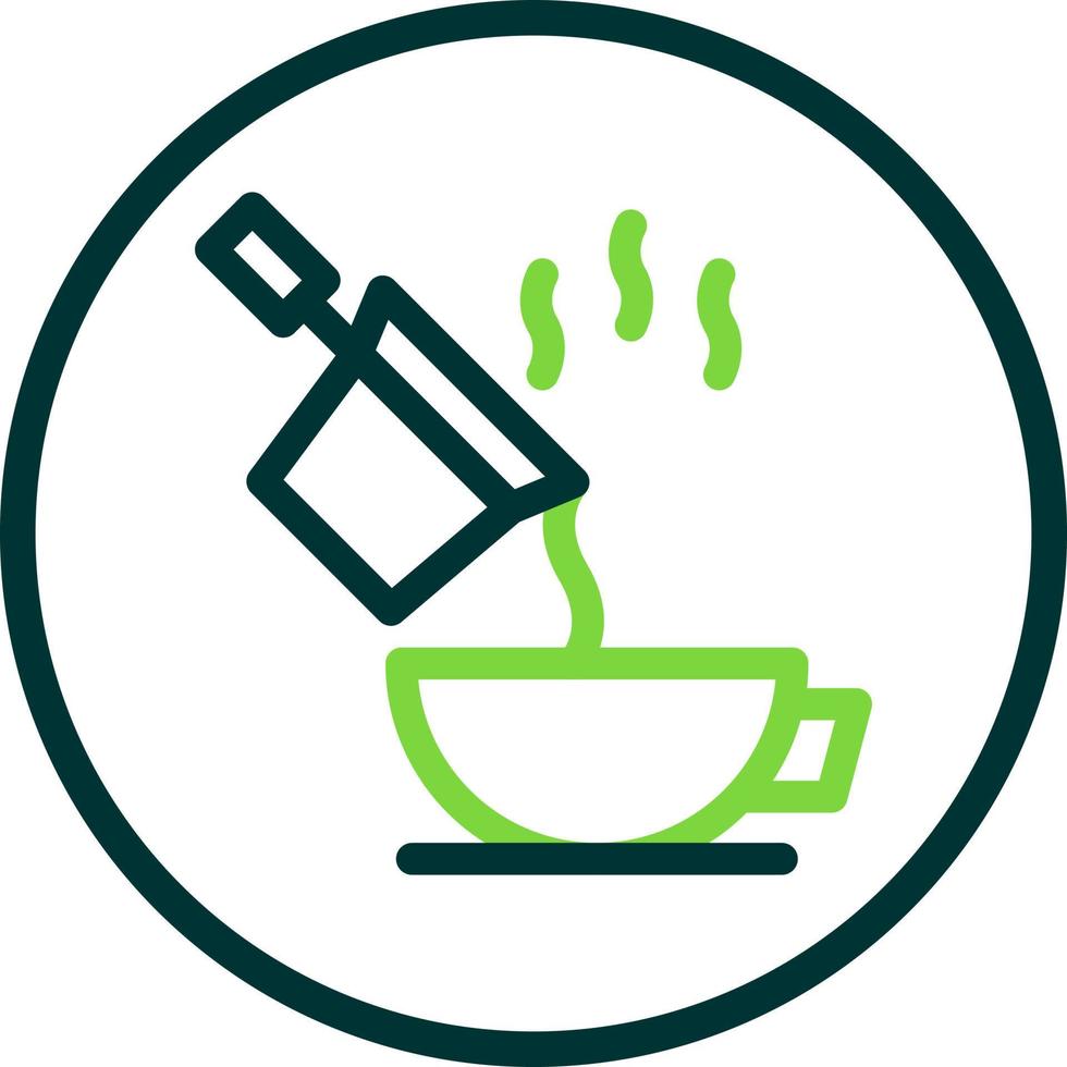 Gießen Sie Kaffee-Vektor-Icon-Design vektor