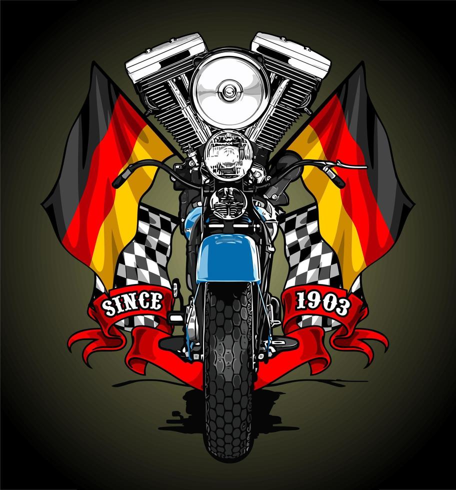 Biker-Vektorvorlage für Grafikdesign vektor