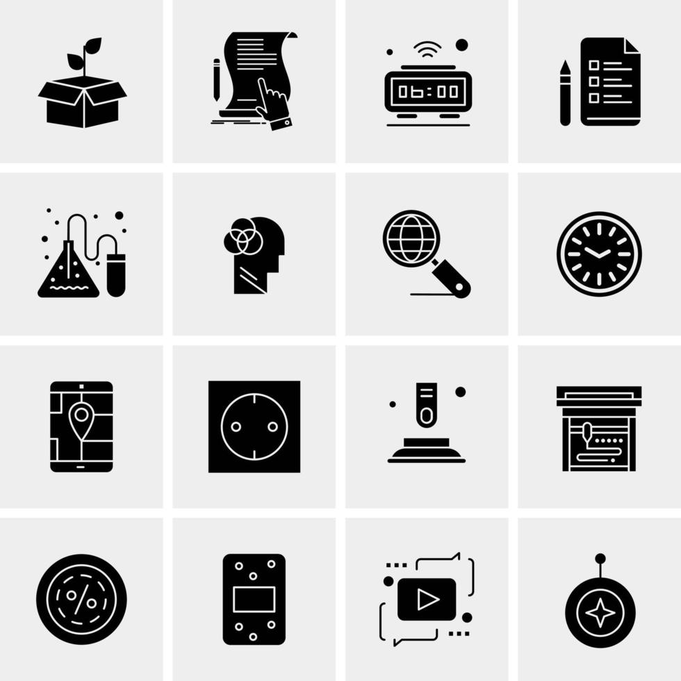 16 universelle Business-Icons Vektor kreative Icon-Illustration zur Verwendung in Web- und Mobilprojekten