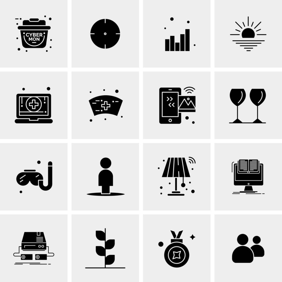 16 universelle Business-Icons Vektor kreative Icon-Illustration zur Verwendung in Web- und Mobilprojekten