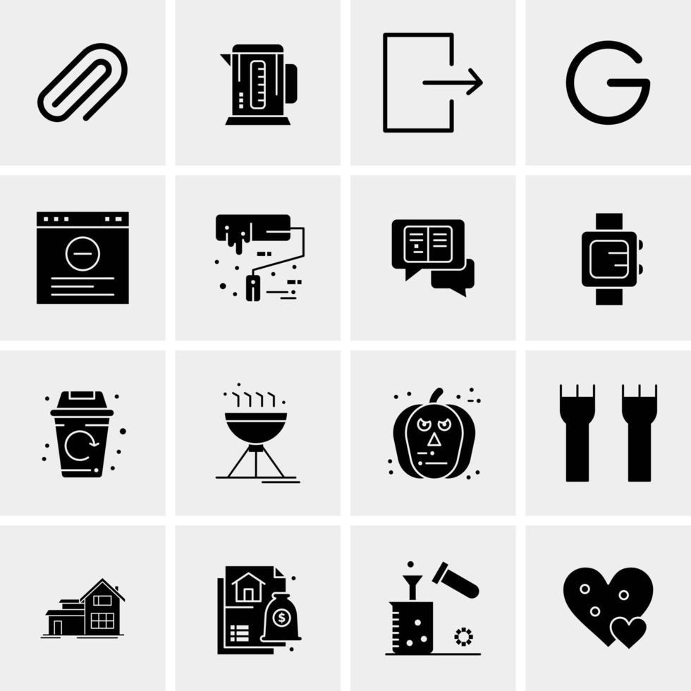 16 universelle Business-Icons Vektor kreative Icon-Illustration zur Verwendung in Web- und Mobilprojekten