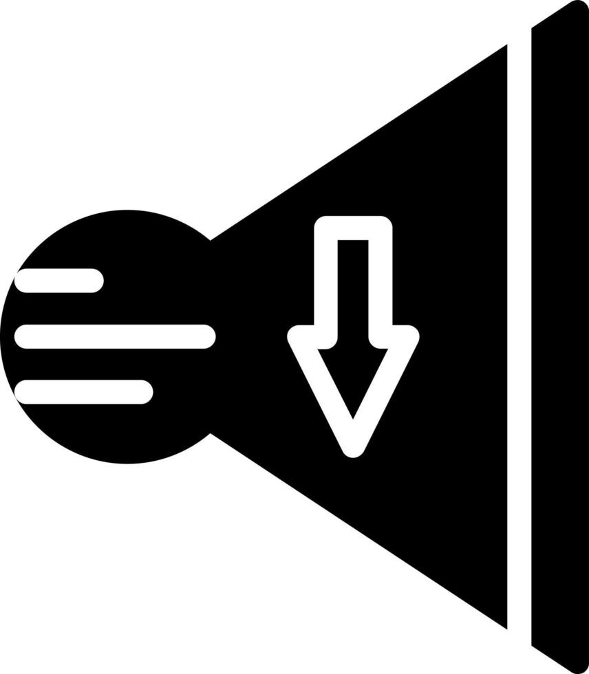 Lautstärke nach unten Vektor-Icon-Design vektor