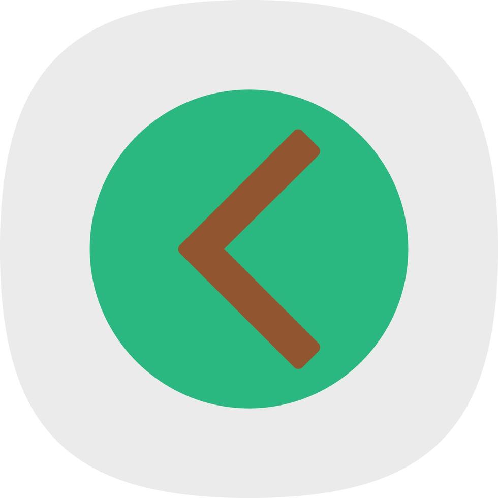 Chevron-Kreis links Vektor-Icon-Design vektor