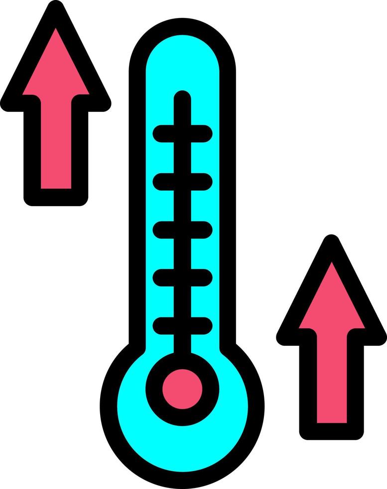 Temperatur hohes Vektor-Icon-Design vektor