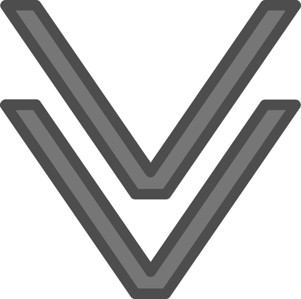 vinkel dubbel- ner vektor ikon design