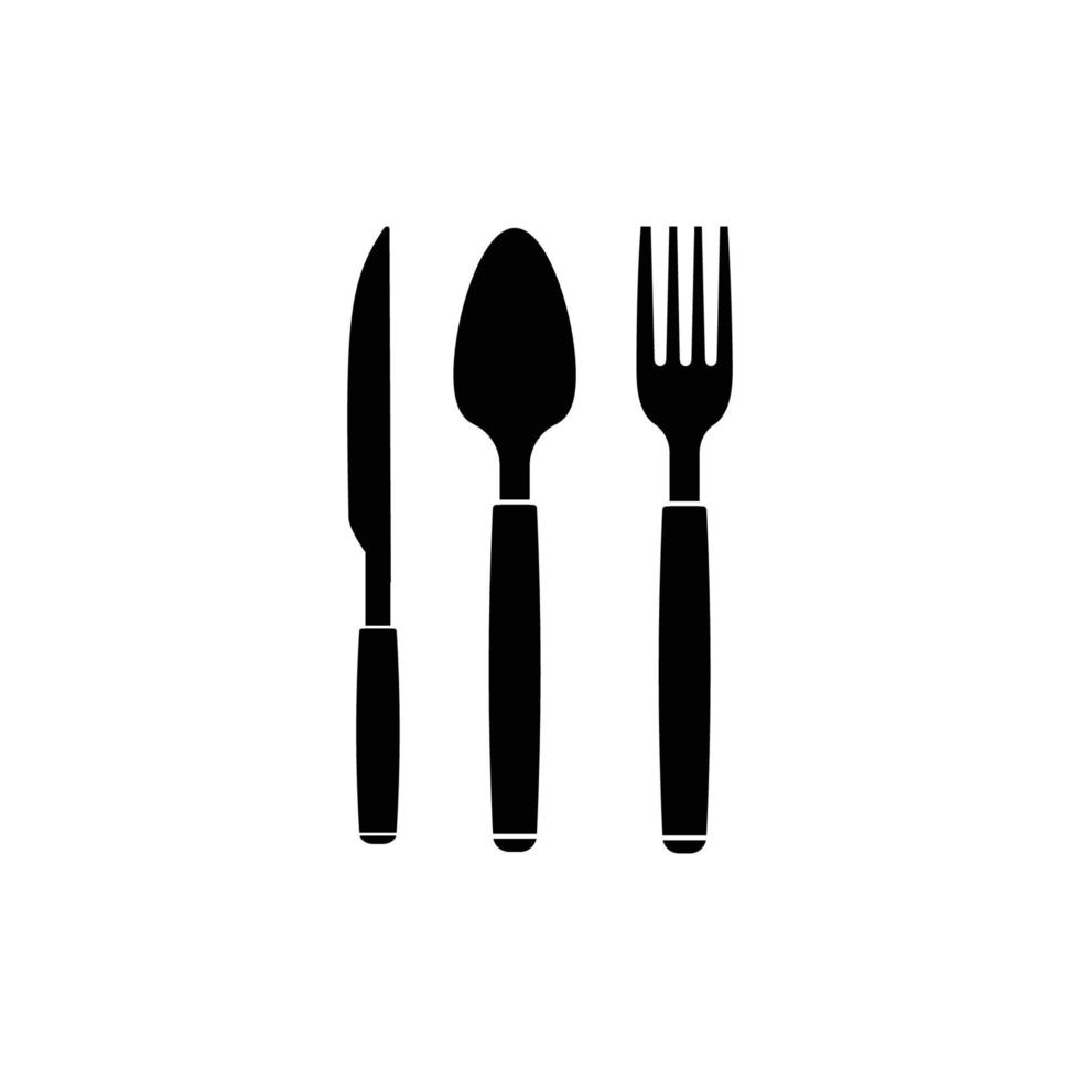 sked gaffel kniv logotyp vektor