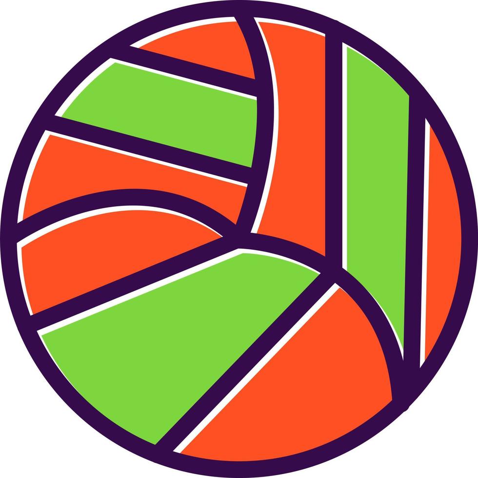 Volleyball-Ball-Vektor-Icon-Design vektor